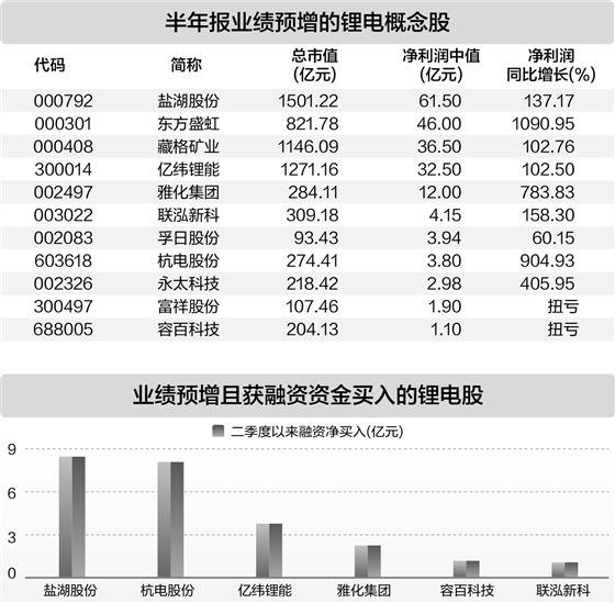 储能需求推升 锂电公司半年报纷纷预喜(附名单)